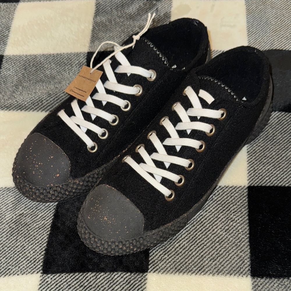 New Women’s Asportuguesas Black Sneakers Size 38 EUR 7.5 US